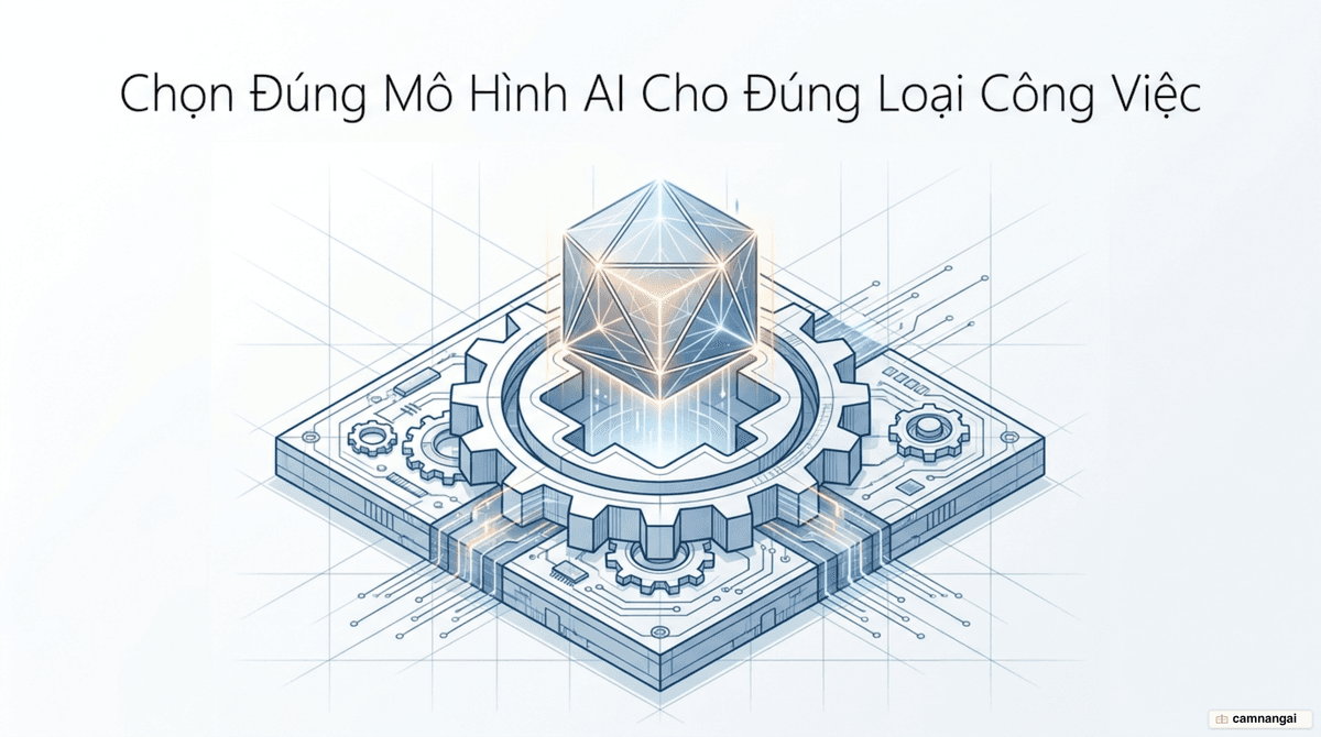 Minh hoạ chủ đề chọn đúng mô hình AI cho đúng loại công việc