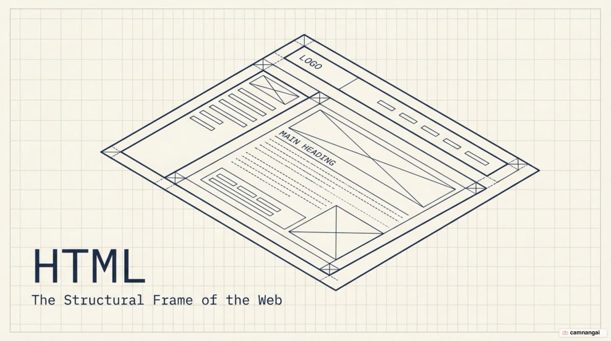 HTML as the structural frame a web page is built on