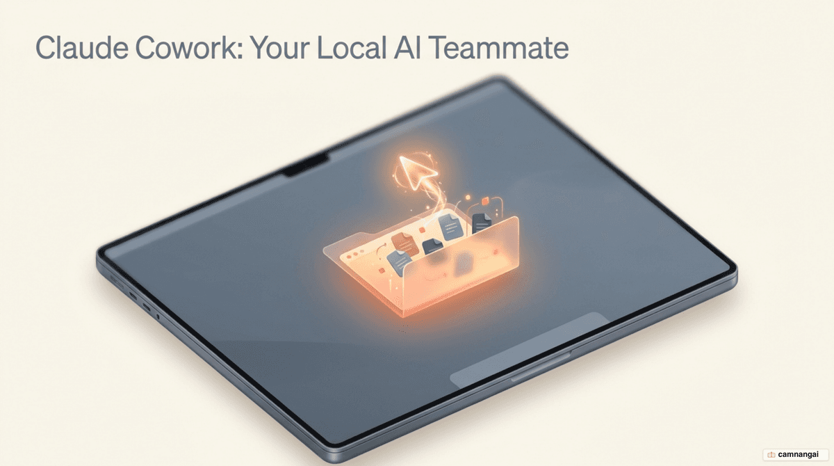An AI agent working directly on the folder of files on your own computer