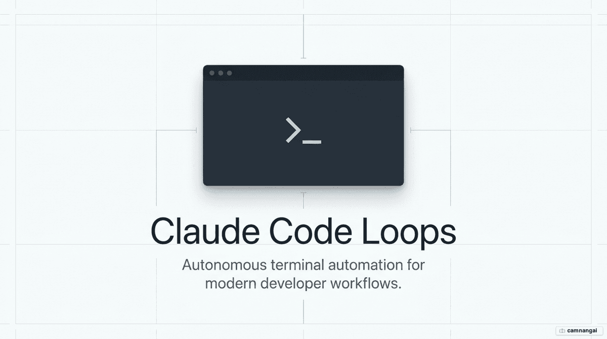 An automated loop running build, PR, and CI checks on a cadence while a developer keeps coding in the terminal — the core idea behind the /loop command.