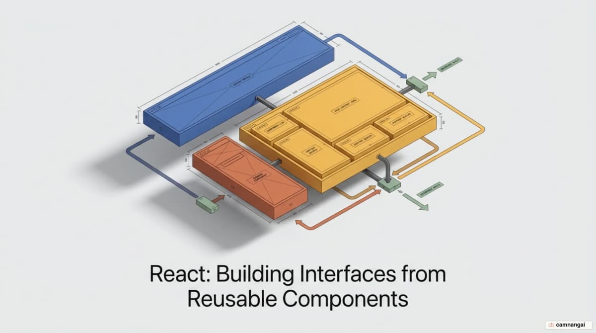 React, the JavaScript library for building web interfaces out of small, reusable components