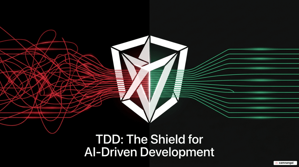 TDD as a discipline shield that helps an AI agent write reliable code.