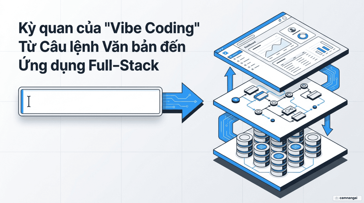 Minh hoạ: từ một câu lệnh văn bản, Lovable dựng nên ứng dụng full-stack nhiều tầng gồm giao diện, logic và cơ sở dữ liệu