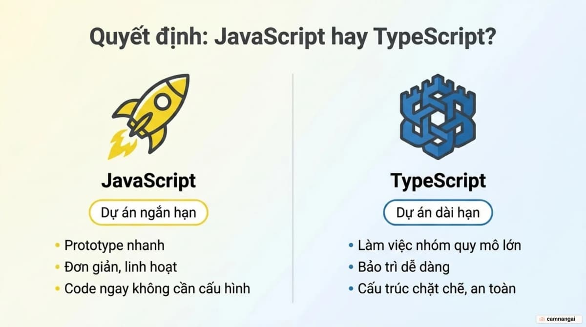 Khi nào nên chọn TypeScript và khi nào JavaScript là đủ
