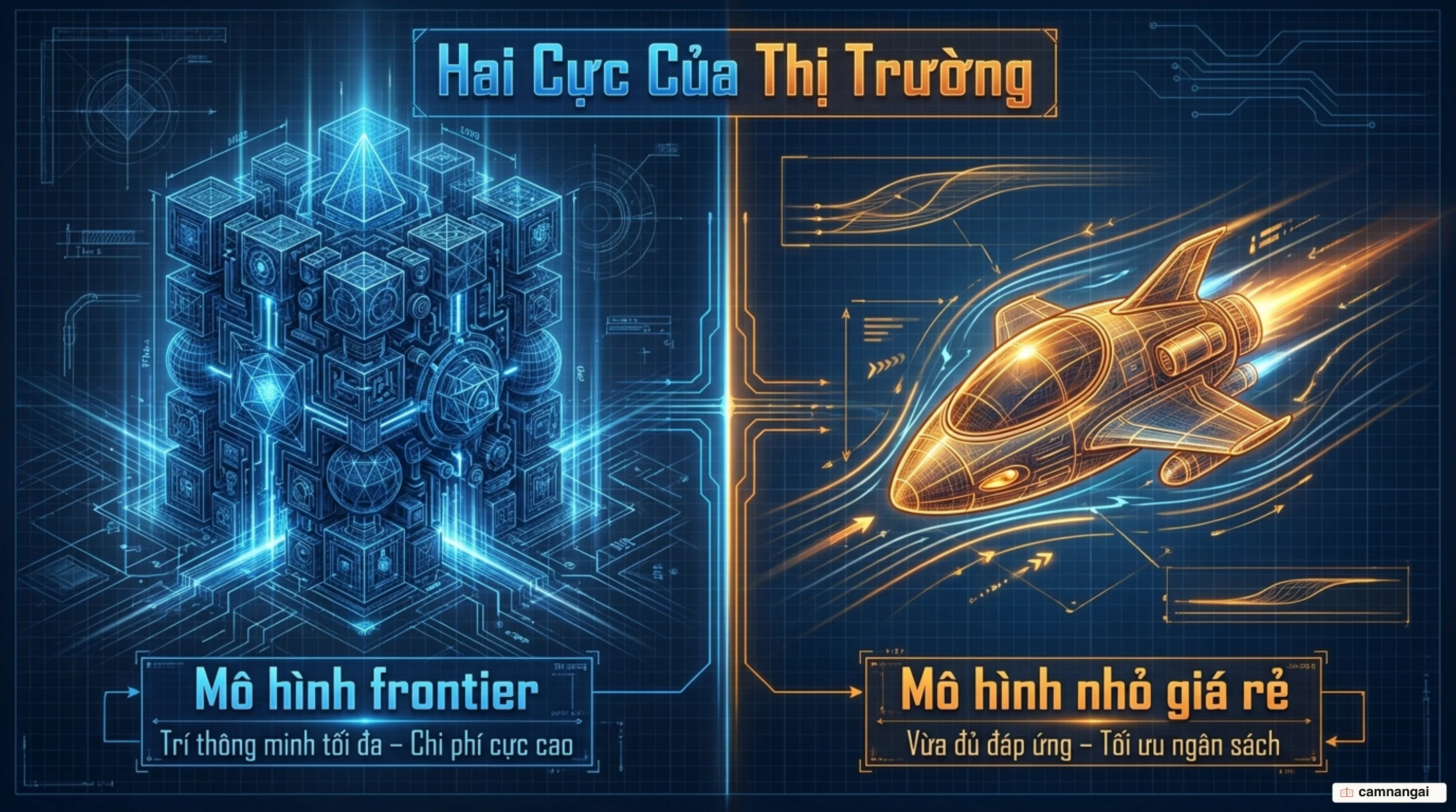 Hai cực của thị trường mô hình AI: mô hình thông minh nhất nhưng chi phí rất cao đối lập với mô hình rẻ hơn nhiều lần mà vẫn đủ dùng