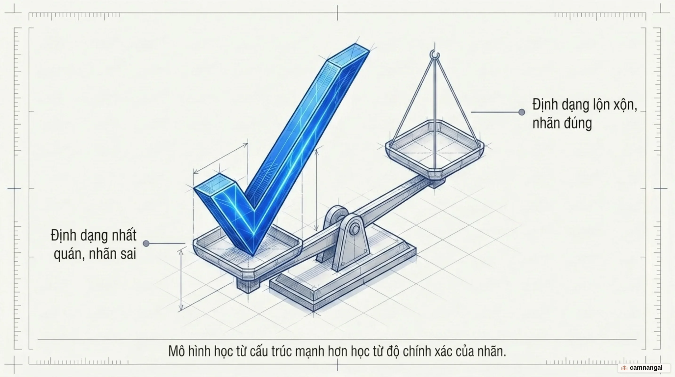 Minh hoạ bộ ví dụ few-shot giữ định dạng nhất quán nhưng nhãn gán ngẫu nhiên vẫn cho kết quả tốt hơn prompt không có ví dụ nào