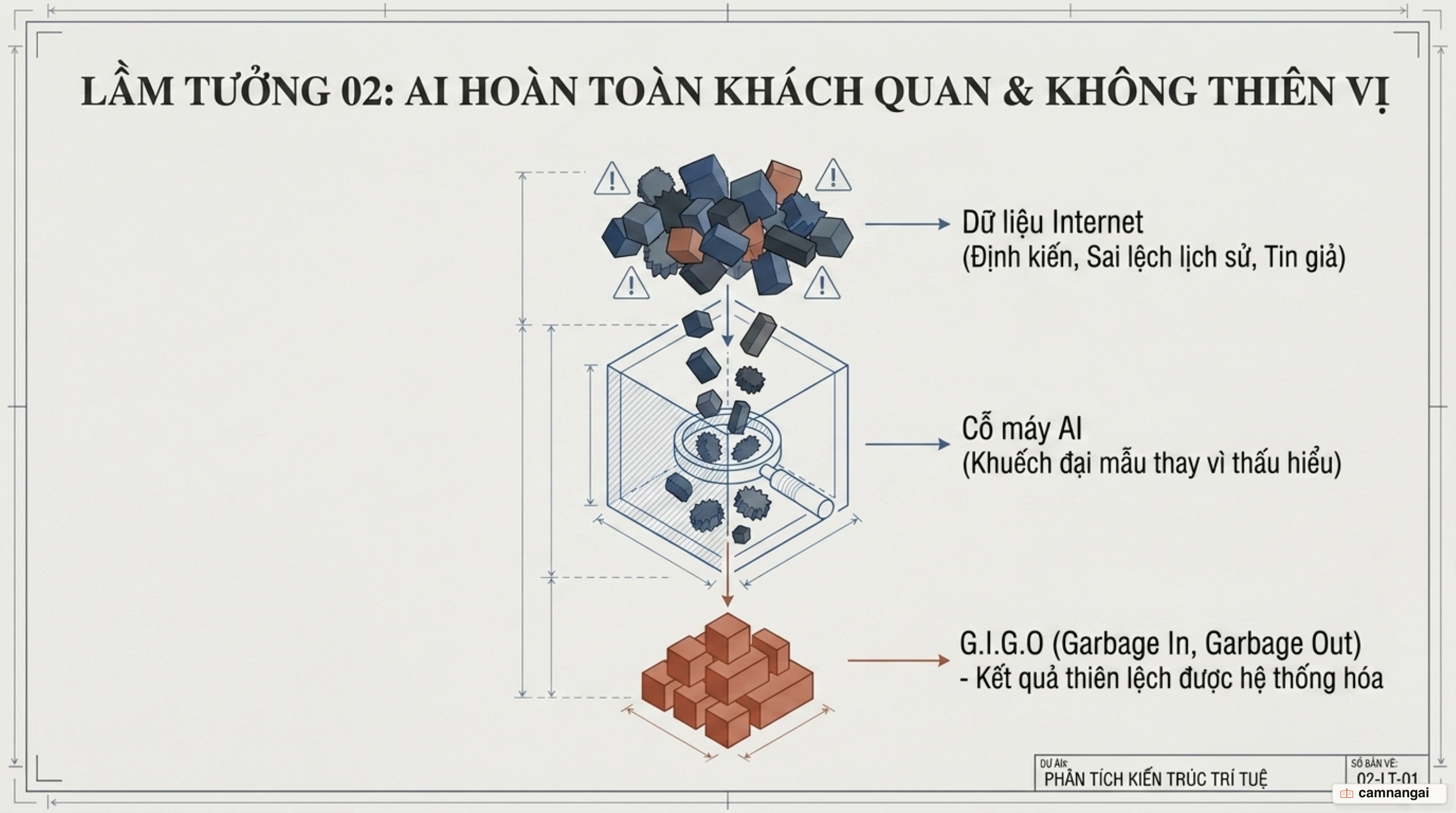 Sơ đồ GIGO: dữ liệu thiên lệch đưa vào thì kết quả thiên lệch đưa ra
