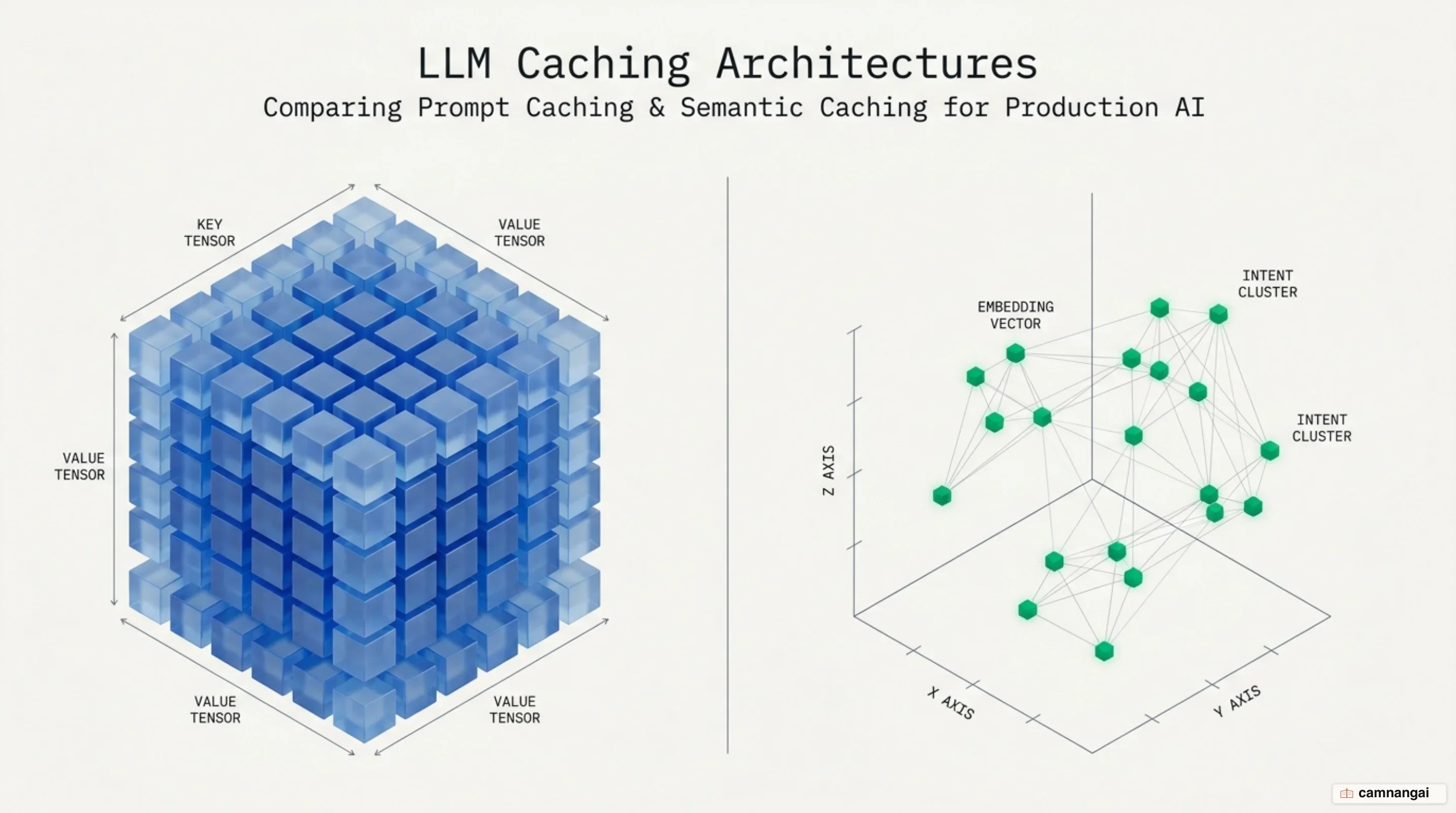 Comparing Prompt Caching and Semantic Caching architectures for LLM systems
