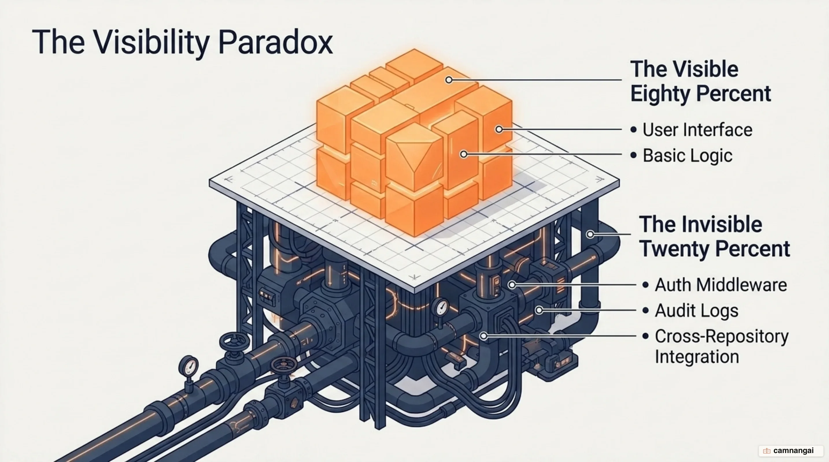 The 80/20 problem: AI handles the visible 80% of a task and misses the invisible 20%