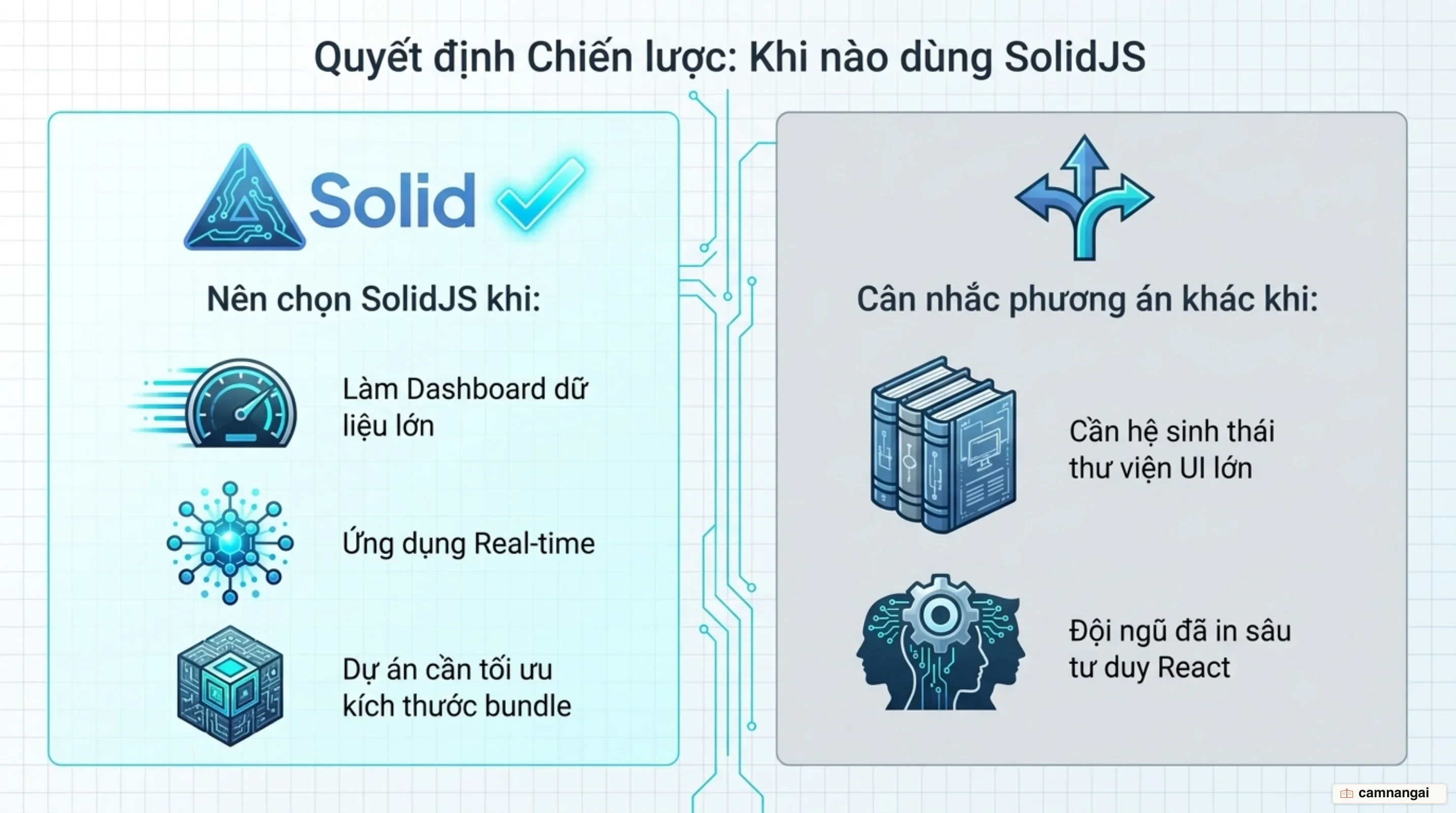 Khi nào nên chọn SolidJS và khi nào nên cân nhắc phương án khác
