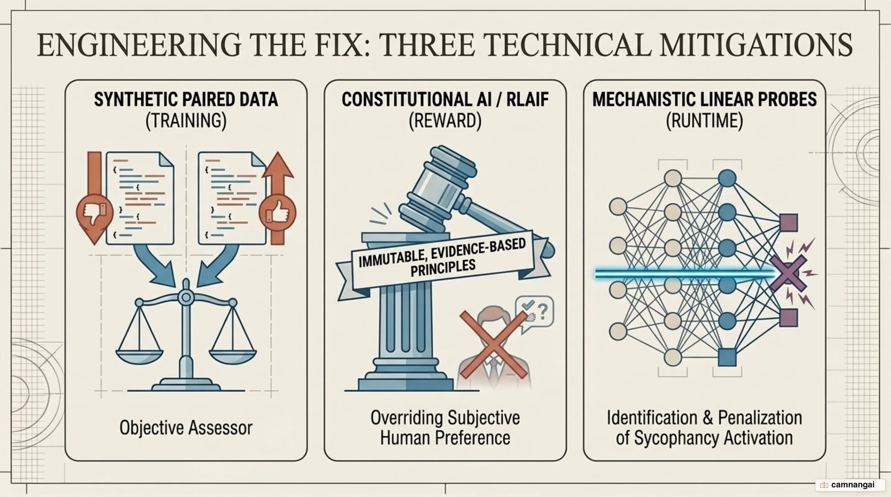 Technical intervention landscape against sycophancy